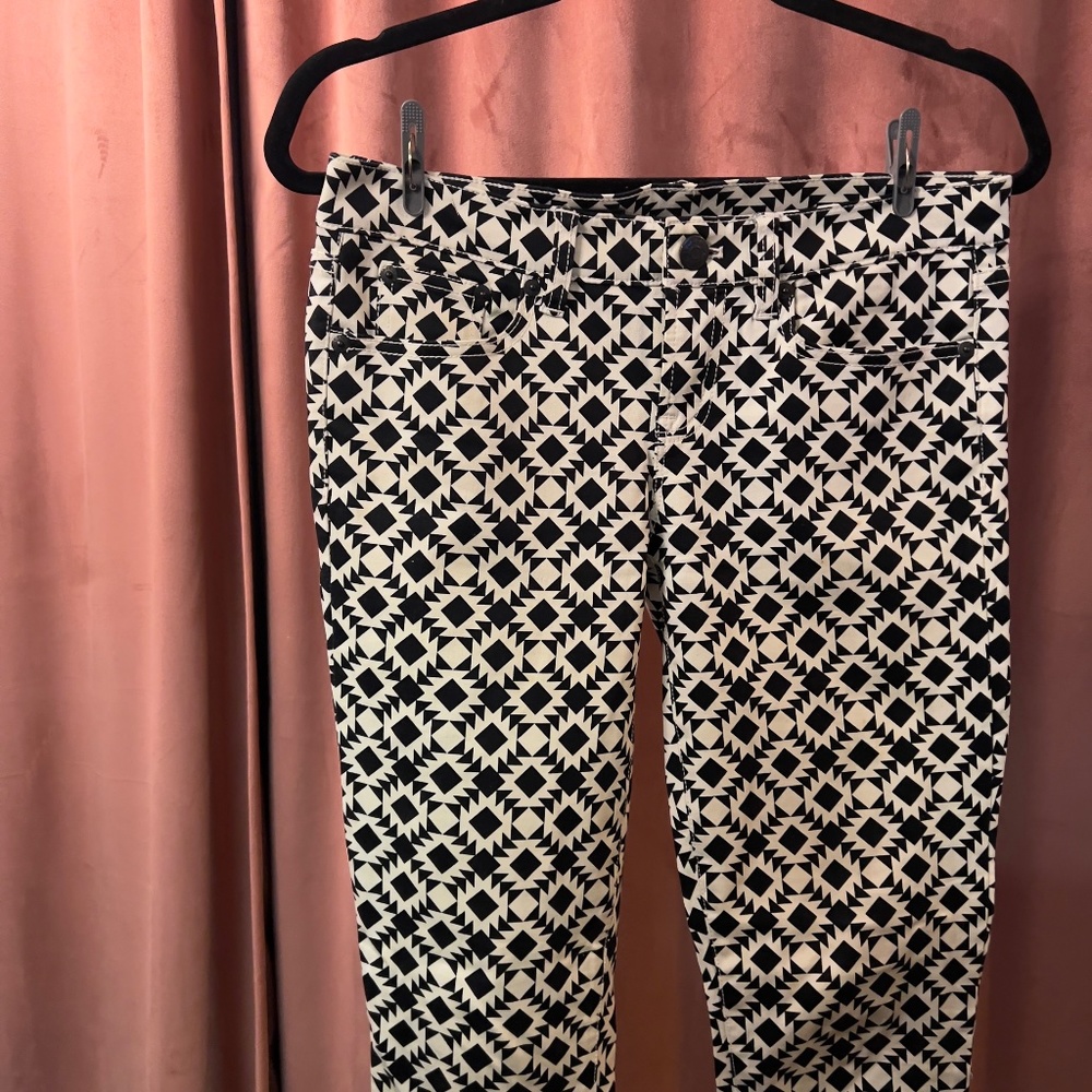 Geometric Toothpick Pants